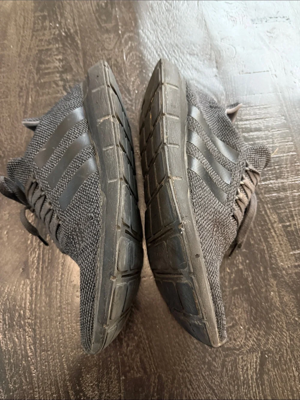 adidas Men's Charcoal Gray Knit Athletic Shoes
